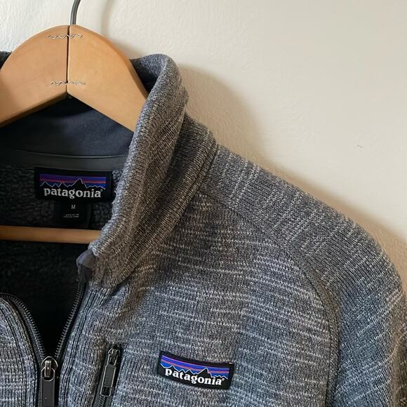PATAGONIA Women's Sweater Fleece Quarter-Zip Jacket in Grey Size Medium - Picture 2 of 4
